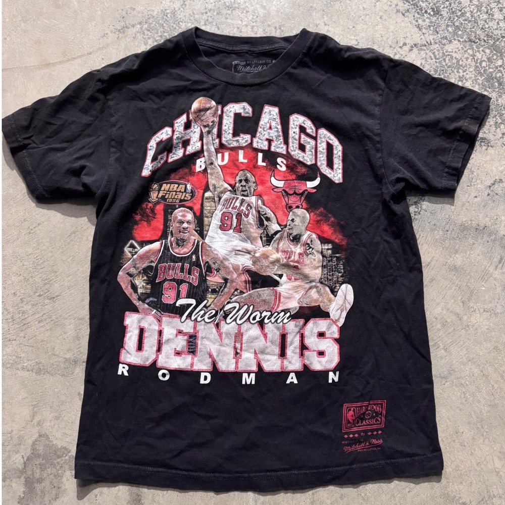 Mitchell‎ & Ness Dennis Rodman Chicago Bulls NBA Graphic T-Shirt M